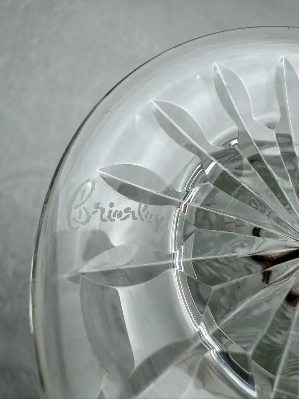 The Royal Brierley Crystal Cut Glass Honeysuckle Trumpet 8